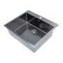 Laveo Marmara zlewozmywak stalowy 59x51 cm grafit SAM510T zdj.4