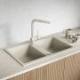Laveo Barbados zlewozmywak granitowy 78x48 cm beżowy SBB420T zdj.3
