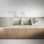 Laveo Barbados zlewozmywak granitowy 78x48 cm beżowy SBB420T zdj.6