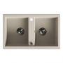Laveo Barbados zlewozmywak granitowy 78x48 cm beżowy SBB420T zdj.1