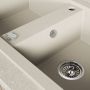 Laveo Barbados zlewozmywak granitowy 78x48 cm beżowy SBB420T zdj.5