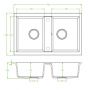 Laveo Barbados zlewozmywak granitowy 78x48 cm czarny SBB720T zdj.2
