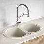 Laveo Dafne zlewozmywak granitowy 78x47 cm beżowy SBD420T zdj.3