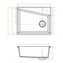 Laveo Grenada zlewozmywak granitowy 60x48 cm czarny SBG710T zdj.2