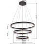 Light Prestige Plum lampa wisząca czarna LP-0407/3PBK zdj.2