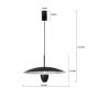 Light Prestige Ufo lampa wisząca 2x8 W czarna LP-0408/1P M BK zdj.2