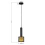 Light Prestige Amo lampa wisząca 1x15 W czarna LP-0702/1P BK zdj.2