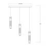 Light Prestige Ambiente lampa wisząca 3x6 W chrom LP15103LCH zdj.2