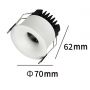 Light Prestige Zyra lampa do zabudowy 1x7 W biała LP-1606/1RS WH zdj.2
