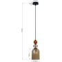 Light Prestige Tropea lampa wisząca 1x15 W bursztynowa LP-2004/1PMAM zdj.2