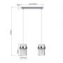 Light Prestige Vetro lampa wisząca 2x10 W chrom LP-2910/2L CH zdj.2