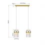 Light Prestige Vetro lampa wisząca 2x10 W złota LP-2910/2L GD zdj.2