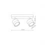 Light Prestige Kendal lampa podsufitowa 3x7 W czarna LP-6331/2WS TR/BK zdj.2