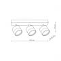 Light Prestige Kendal lampa podsufitowa 3x7 W biała LP-6331/3WS TR/WH zdj.2