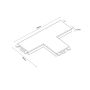 Light Prestige Magnetic Slim łącznik T czarny LP-656-MAG SLIM łącznik T SM BK zdj.2