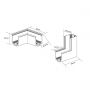Light Prestige Magnetic Slim łącznik L biały LP-656-MAG SLIM L SM kąt WH zdj.2