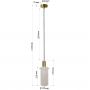 Light Prestige Tirana lampa wisząca 1x40 W biała LP-945/1PWH zdj.2