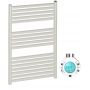 Zestaw Luxrad Ares Elektro grzejnik elektryczny 115,2x45 cm z grzałką biały (ARES11524509003ERG, GLX600B) zdj.1