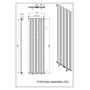 Luxrad Fortuna Pojedyncza grzejnik dekoracyjny 200x58,4 cm podłączenie dolne biały FOR20005849003ZDC zdj.2