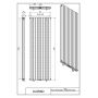 Luxrad Ring Podwójny grzejnik dekoracyjny 190x64,2 cm podłączenie dolne czarny RINP1900642S040ZDC zdj.2