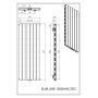 Luxrad Slim Line grzejnik dekoracyjny 120x44,5 cm podłączenie dolne biały SLLI12004459003ZDC zdj.2