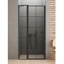 New Trendy New Soleo Black drzwi prysznicowe 90 cm uchylne czarny mat/szkło przezroczyste D-0279A zdj.1