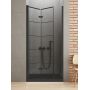 New Trendy New Soleo Black drzwi prysznicowe 90 cm składane czarny mat/szkło ze wzorem D-0283A zdj.1
