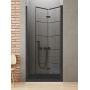 New Trendy New Soleo Black drzwi prysznicowe 90 cm składane czarny mat/szkło ze wzorem D-0284A zdj.1