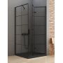 New Trendy New Soleo Black kabina prysznicowa 90x80 cm prostokątna czarny mat/szkło przezroczyste D-0288A/D-0121B zdj.1