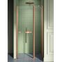 New Trendy New Soleo Copper Brushed drzwi prysznicowe 100 cm uchylne miedź szczotkowana/szkło przezroczyste D-0522A zdj.1