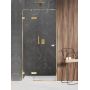New Trendy Avexa Gold Shine drzwi prysznicowe 130 cm wnękowe prawe złoty połysk/szkło przezroczyste EXK-1641 zdj.1