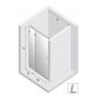 New Trendy Avexa White drzwi prysznicowe 140 cm wnękowe lewe biały mat/szkło przezroczyste EXK-2699 zdj.2