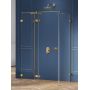 New Trendy Avexa Gold Brushed kabina prysznicowa 110x80 cm prostokątna lewa złoty szczotkowany/szkło przezroczyste EXK-3089 zdj.1