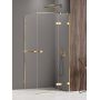 New Trendy Avexa Gold Shine kabina prysznicowa 90x80 cm prostokątna prawa złoty połysk/szkło przezroczyste EXK-3199 zdj.1