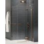 New Trendy Avexa Copper Brushed kabina prysznicowa 110x80 cm prostokątna prawa miedź szczotkowana/szkło przezroczyste EXK-3654 zdj.1