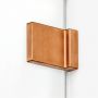 New Trendy Avexa Copper Brushed kabina prysznicowa 80x100 cm prostokątna przyścienna lewa miedź szczotkowana/szkło przezroczyste EXK-3693 zdj.6