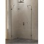 New Trendy Avexa kabina prysznicowa 100x80 cm pięciokątna lewa gunmetal szczotkowany/szkło przezroczyste EXK-3837 zdj.1