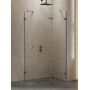 New Trendy Avexa kabina prysznicowa 100x80 cm pięciokątna lewa gunmetal szczotkowany/szkło przezroczyste EXK-3838 zdj.1