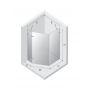 New Trendy Avexa White kabina prysznicowa 100x80 cm pięciokątna prawa biały mat/szkło przezroczyste EXK-3872 zdj.3