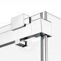 New Trendy Softi X drzwi prysznicowe 140 cm rozsuwane lewe chrom połysk/szkło przezroczyste EXK-5255 zdj.3