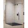 New Trendy New Modus Black ścianka prysznicowa walk-in 160 cm czarny mat/szkło przezroczyste EXK-5544 zdj.1