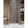 New Trendy Avexa Gold Shine XR drzwi prysznicowe 110 cm uchylne prawe złoty połysk/szkło przezroczyste EXK-6743 zdj.1