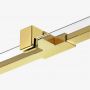 New Trendy Avexa Gold Brushed ścianka prysznicowa walk-in 140 cm złoty szczotkowany/szkło przezroczyste EXK-7009 zdj.3