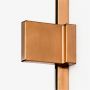 New Trendy Avexa Copper Brushed ścianka prysznicowa walk-in 100 cm miedź szczotkowana/szkło przezroczyste EXK-7137 zdj.5