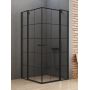 New Trendy New Soleo Black kabina prysznicowa 90x90 cm kwadratowa czarny mat/szkło ze wzorem K-0580 zdj.1