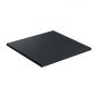 Omnires Aquarock brodzik kwadratowy z maskownicą 80x80 cm black lava mat AQUAROCK80-KBLV zdj.1