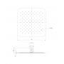 Omnires Ultra Slimline deszczownica 25x25 cm kwadratowa chrom WGU225CR zdj.2
