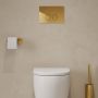 Omnires Eco Flush Set Strongframe + Minimal stelaż podtynkowy z przyciskiem spłukującym złoty połysk do miski WC wiszącej STFWCECO1MRGL zdj.5