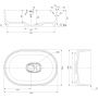 Omnires Cadence M+ umywalka 62x42 cm owalna nablatowa biała CADENCE620BM zdj.2