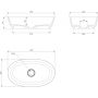 Omnires Neo M+ umywalka 60x36 cm owalna nablatowa biała NEOUNBP zdj.2